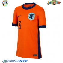 Maglie da calcio Olanda Matthijs de Ligt #3 Prima Maglia Femminile Europei 2024 Manica Corta